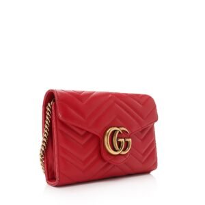 Gucci Matelasse Leather GG Marmont Mini Wallet on Chain Bag (SHF-2R5i8G) | AlmaBagz