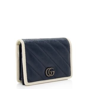 Gucci Matelasse Leather Torchon GG Marmont Card Case Wallet (SHF-ZIofPZ) | AlmaBagz