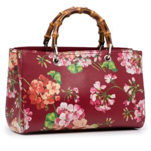 Gucci Medium Blooms Bamboo Shopper (SHG-iYBrtB) | AlmaBagz