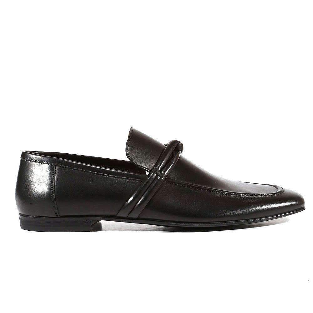 Gucci Men Designer Shoes Smooth Black Leather Classic Loafers - 121471 (GGM1538) | AlmaBagz