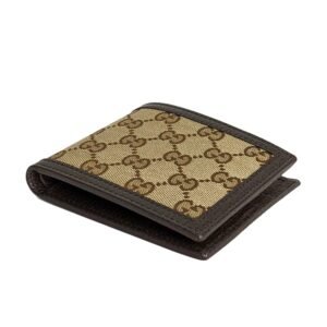 Gucci Men's Bi Fold wallet 260987 525040 Beige & Brown Guccissima (GGMW2022) | AlmaBagz