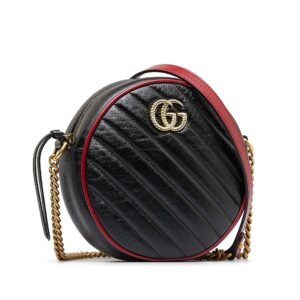Gucci Mini Torchon GG Marmont Round Crossbody Bag (SHG-eGqyXA) | AlmaBagz