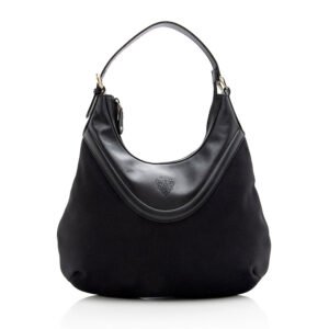 Gucci Nylon Leather Hobo - FINAL SALE | AlmaBagz