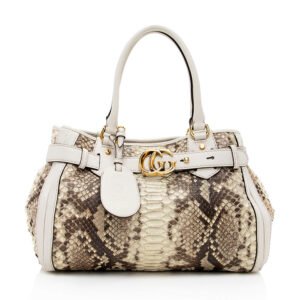 Gucci Python GG Running Large Satchel | AlmaBagz