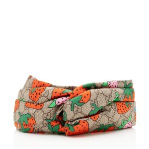 Gucci Silk GG Supreme Strawberry Headband | AlmaBagz