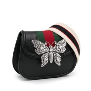 Gucci Small Linea Totem Crystal Butterfly Crossbody (SHG-G4E6ii) | AlmaBagz