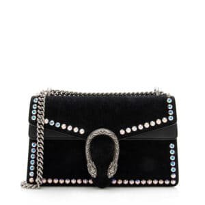 Gucci Suede Crystal Dionysus Small Shoulder Bag | AlmaBagz