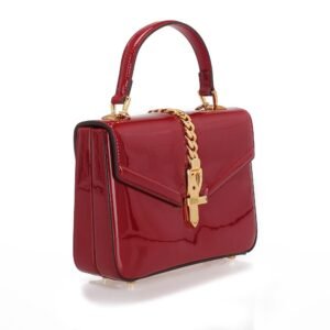 Gucci Sylvie 1969 Patent Leather Satchel (SHG-24887) | AlmaBagz