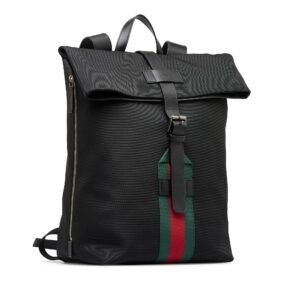 Gucci Techno Web Fold Over Backpack (SHG-u9fHBg) | AlmaBagz