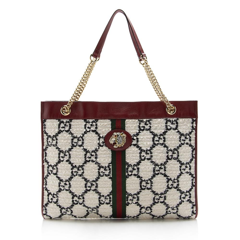 Gucci Tweed Rajah Large Tote (SHF-13836) | AlmaBagz