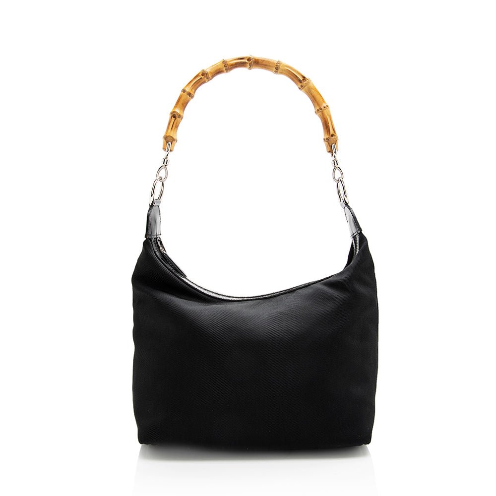 Gucci Vintage Nylon Bamboo Shoulder Bag | AlmaBagz