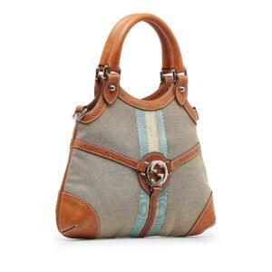 Gucci Web Canvas Reins Satchel (SHG-wUoDp0) | AlmaBagz