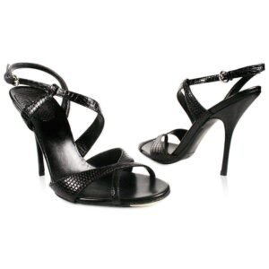 Gucci Women's Designer Shoes Black Leather Strappy Sandals (GGW1575) | AlmaBagz