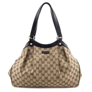 Gucci Beige GG Monogram Canvas Shoulder Bag | AlmaBagz