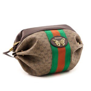 Gucci Beige GG Supreme Mini Vintage Web Butterfly New Candy Crossbody | AlmaBagz