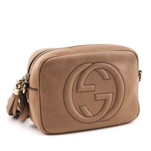 Gucci Beige Pebbled Calfskin Soho Disco Bag | AlmaBagz