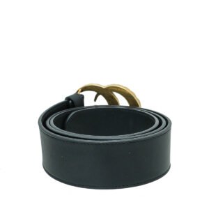 Gucci Black Double G Pearl Belt 34 | AlmaBagz