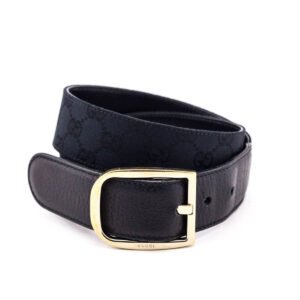 Gucci Black GG Monogram Belt Size S | AlmaBagz
