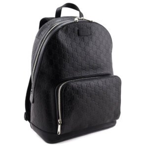 Gucci Black Guccissima Signature Day Backpack | AlmaBagz
