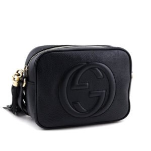 Gucci Black Pebbled Calfskin Small Soho Disco Bag | AlmaBagz