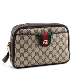 Gucci Brown Supreme Vintage Ophidia Crossbody | AlmaBagz