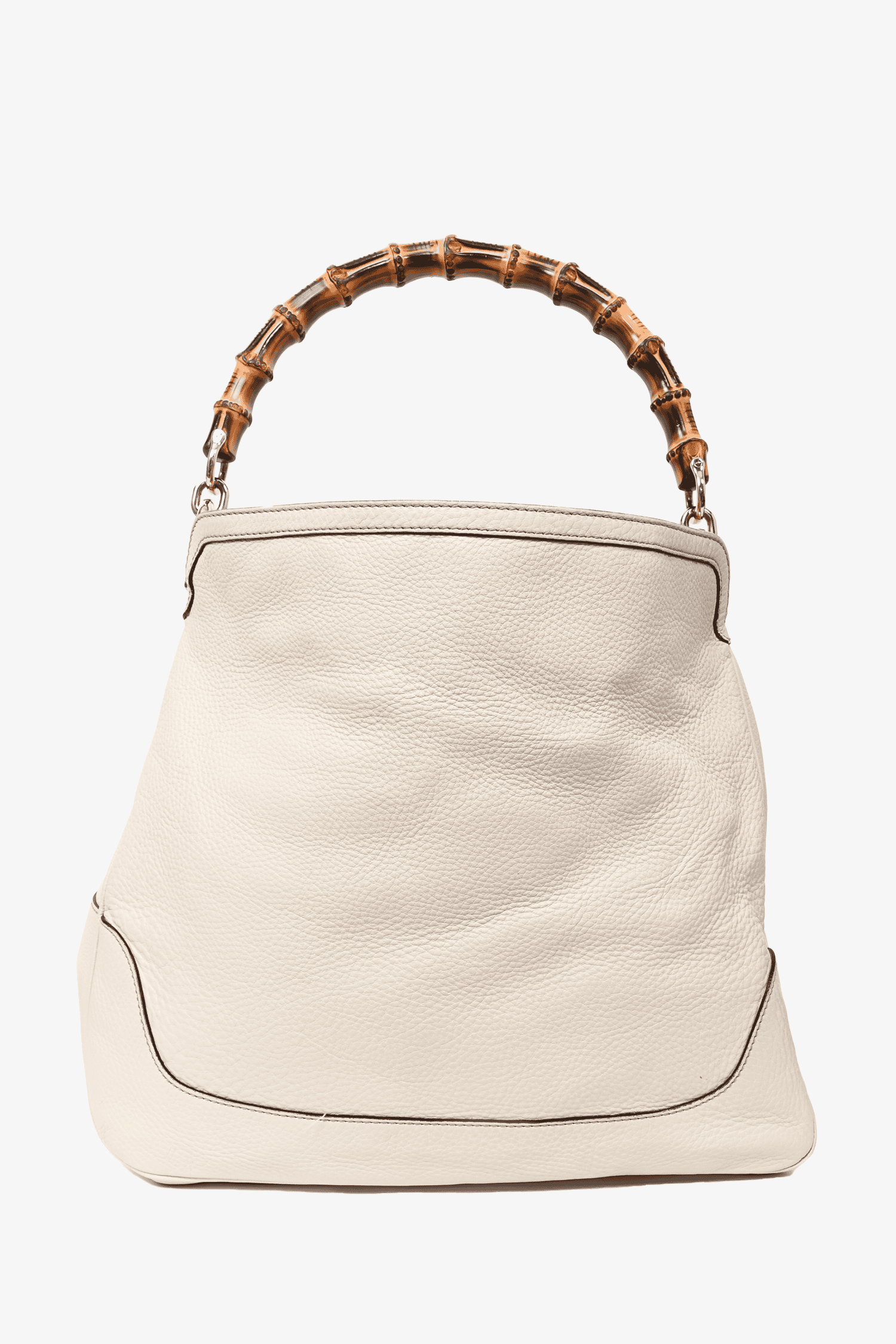 Gucci Cream Leather Bamboo 'Diana' Large Tote | AlmaBagz