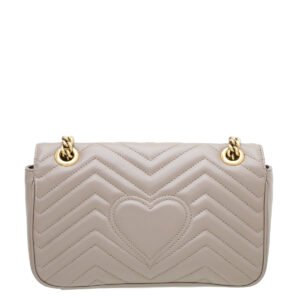 Gucci Dusty Pink GG Marmont Matelassé Small Bag | AlmaBagz