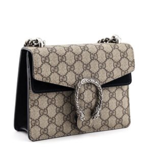 Gucci GG Supreme Monogram Black Mini Dionysus Shoulder Bag | AlmaBagz