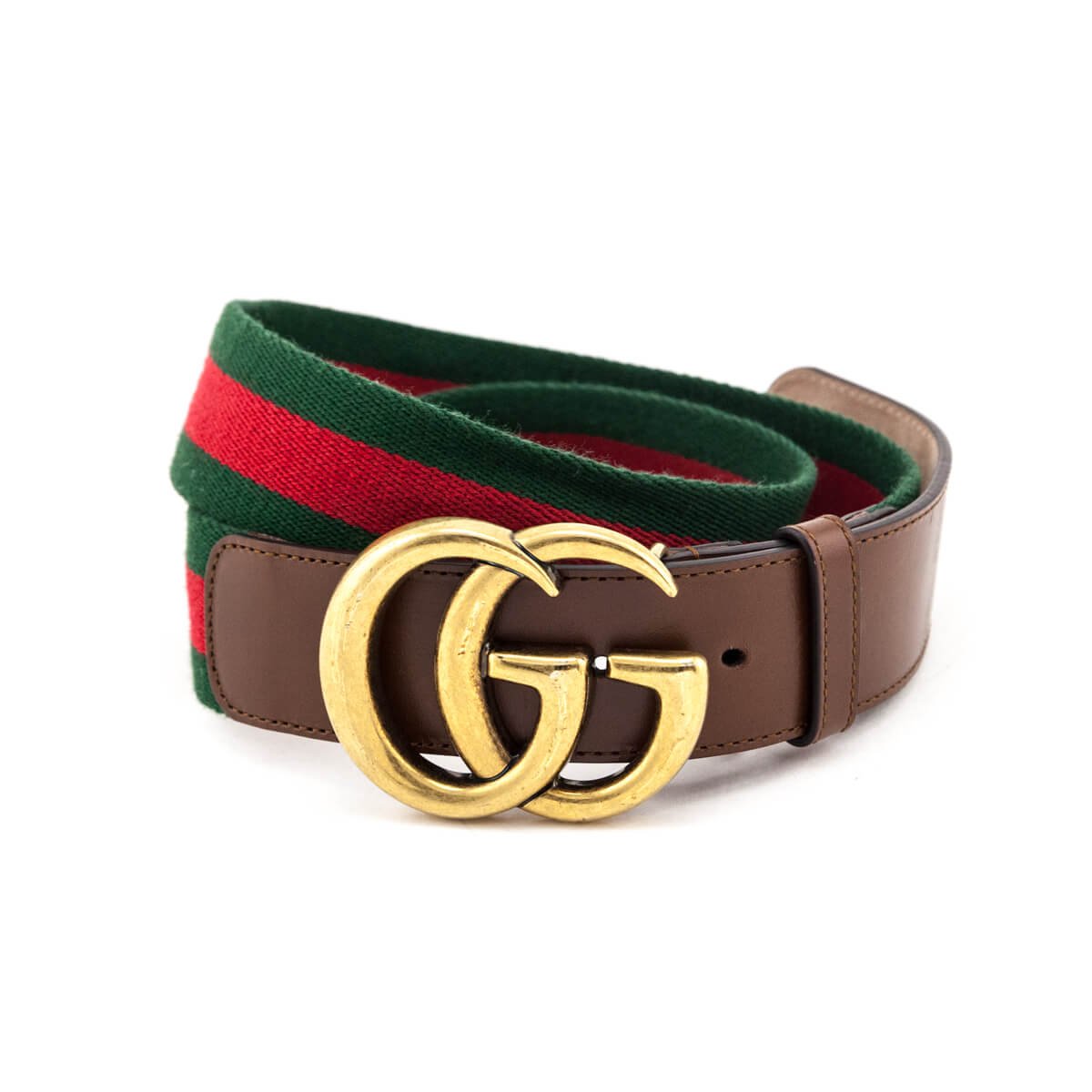 Gucci Green & Red Web GG Marmont Belt Size XL | AlmaBagz