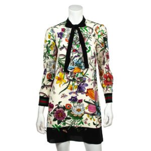 Gucci Multicolor Flora Silk Dress Size XS | IT 40 | AlmaBagz