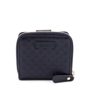 Gucci Navy Microguccissima Compact Wallet | AlmaBagz