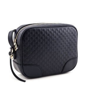 Gucci Navy Soft Microguccissima Mini Bree Messenger Bag | AlmaBagz