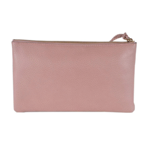 Gucci Zip Top Clutch Pouch with Bamboo Tassel Pull in Soft Pink | AlmaBagz
