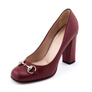 Gucci Red Leather Horsebit Pumps Size US 7 | IT 37 | AlmaBagz