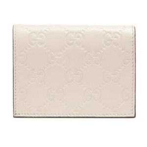 Gucci Signature Card Case with Cherries in White | AlmaBagz