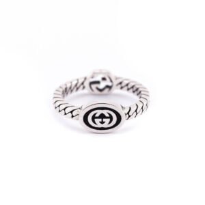 Gucci Sterling Silver Interlocking G Ring Size 6.75 | AlmaBagz