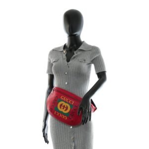 GUCCI Logo Belt Bag Large - Red | AlmaBagz