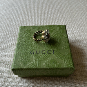 GUCCI Crystal GG Flower Ring | AlmaBagz