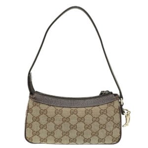 Gucci Ebony GG Charm Pochette Bag | AlmaBagz