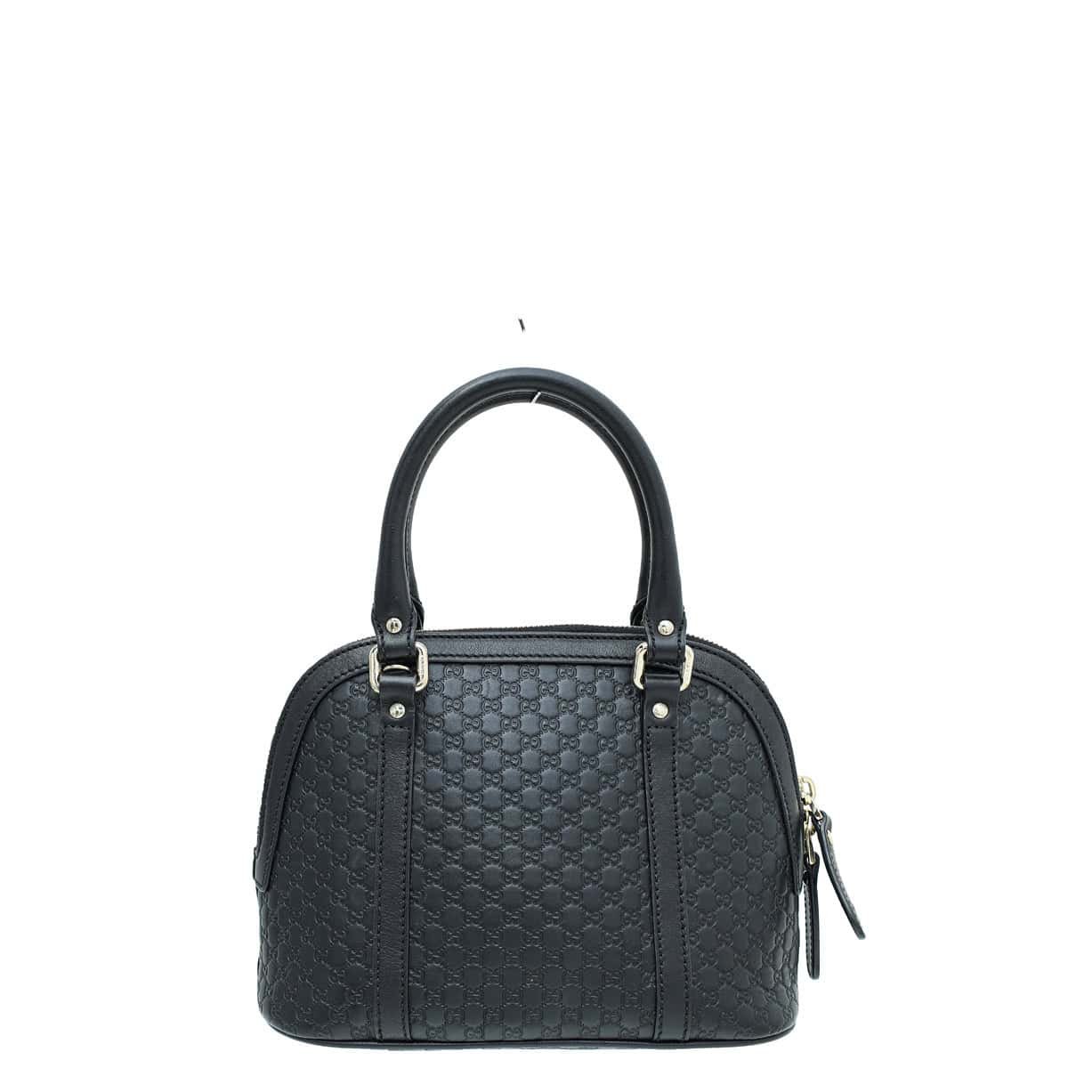 Gucci Black GG Microguccissima Dome Satchel Mini Bag | AlmaBagz