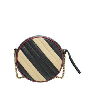 Gucci Bicolor GG Marmont Mini Round Bag | AlmaBagz
