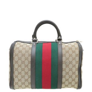 Gucci Tricolor GG Vintage Web Joy Boston Medium Bag | AlmaBagz