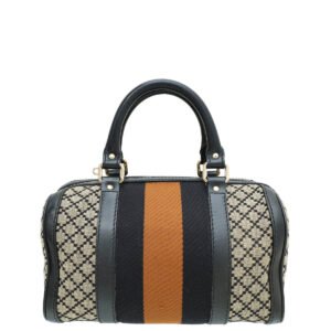 Gucci Black Diamante Vintage Web Small Joy Boston Small Bag | AlmaBagz