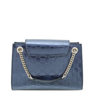 Gucci Navy Blue GG Guccissima Emily Small Bag | AlmaBagz