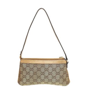 Gucci Metallic Bronze GG Bumble Bee Charm Pochette | AlmaBagz