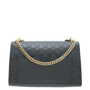 Gucci Black GG Guccissima Padlock Medium Bag | AlmaBagz