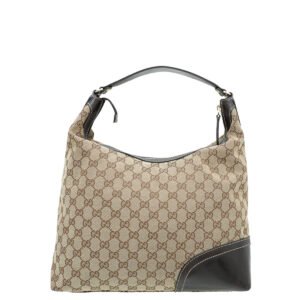 Gucci Bicolor GG Canvas Horsebit Tassel Hobo Bag | AlmaBagz