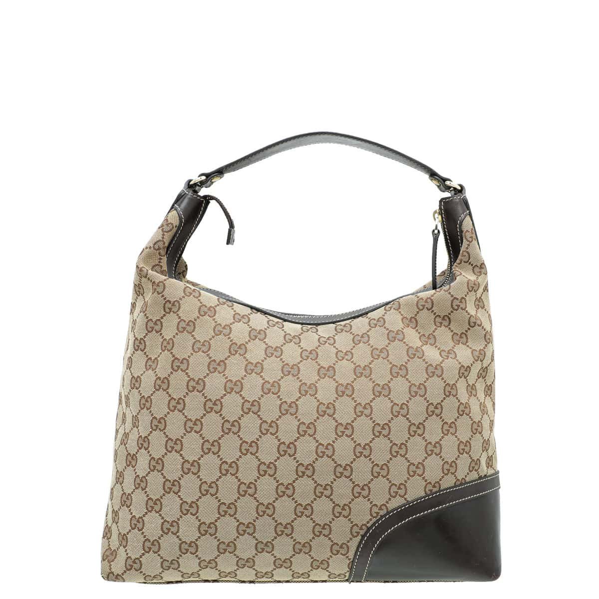 Gucci Bicolor GG Canvas Horsebit Tassel Hobo Bag | AlmaBagz