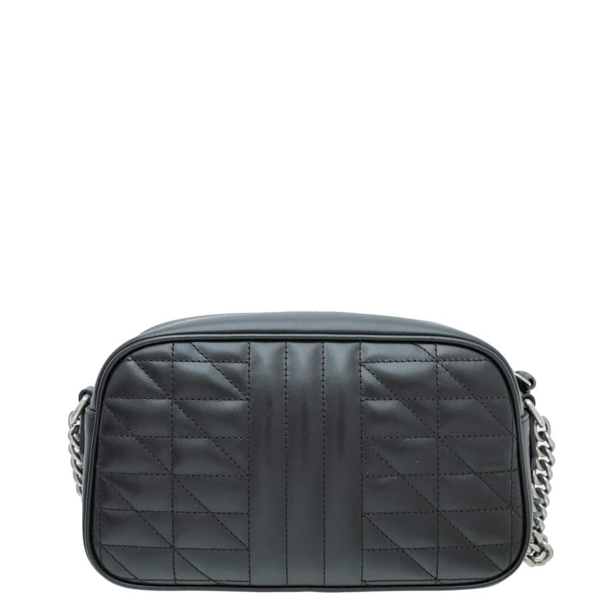 Gucci Black GG Marmont Camera Small Shoulder Bag | AlmaBagz