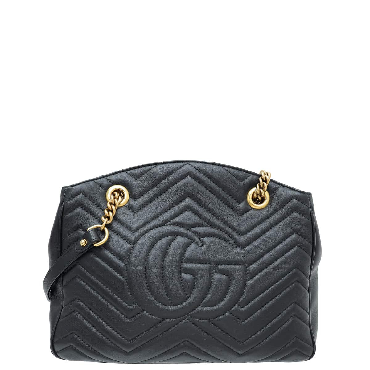Gucci Black GG Marmont Open Tote Medium Bag | AlmaBagz
